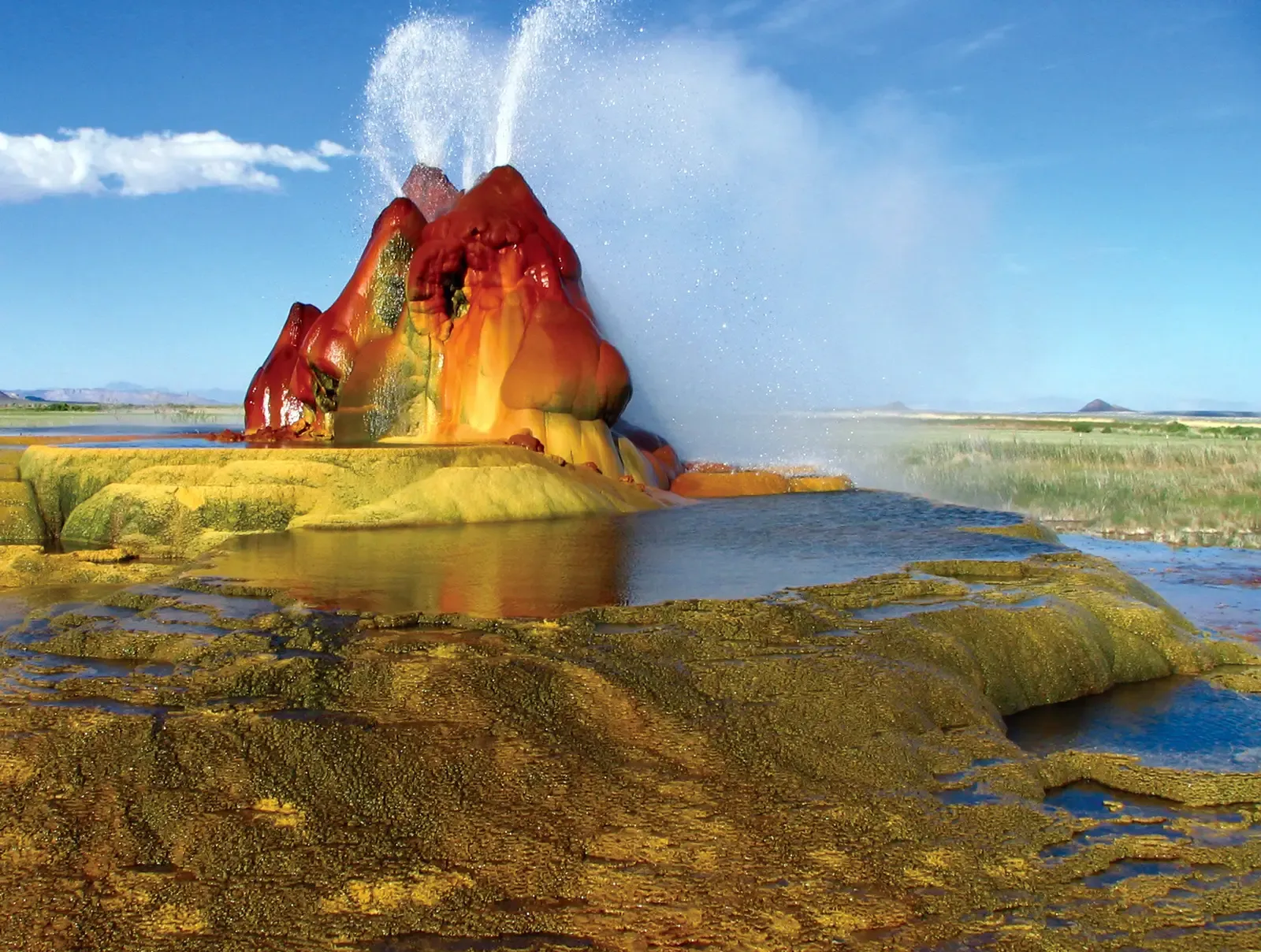 Fly Geyser, Nevada (Image Credits: Wikimedia)