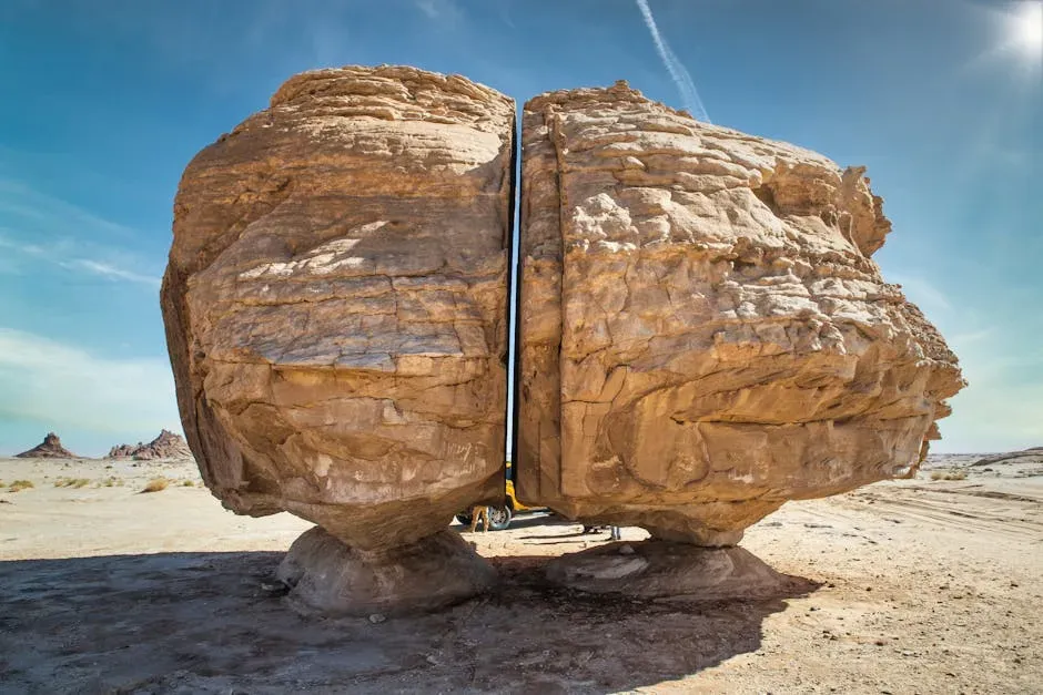 7. Al Naslaa Rock: The Boulder That Was Split by an Invisible Blade (Image Credits: Pexels)
