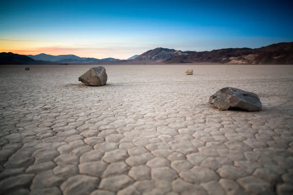 7. The Sailing Stones of Death Valley, USA (Image Credits: Flickr)