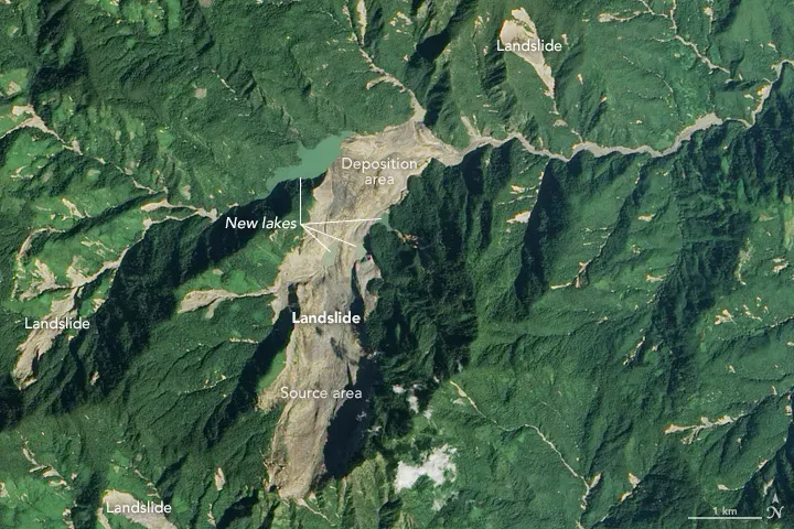 Fast‑Moving Landslides and “Flowing” Rock (By Global Precipitation Measurement Satellite, Public domain)