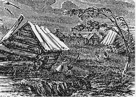 2. The 1811–1812 Quakes Were Among the Most Powerful in US History (Woodcut.gif via [1] (now archived at Woodcut.gif via [2]), Public domain)