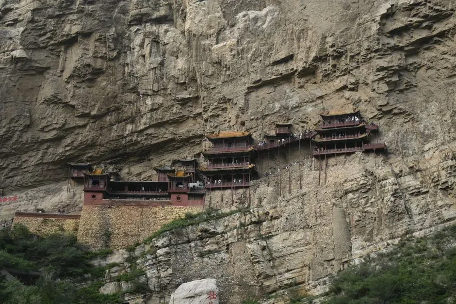 #13 The Hanging Monastery of Hengshan: A Temple Nailed to a Cliff (Image Credits: Pexels)