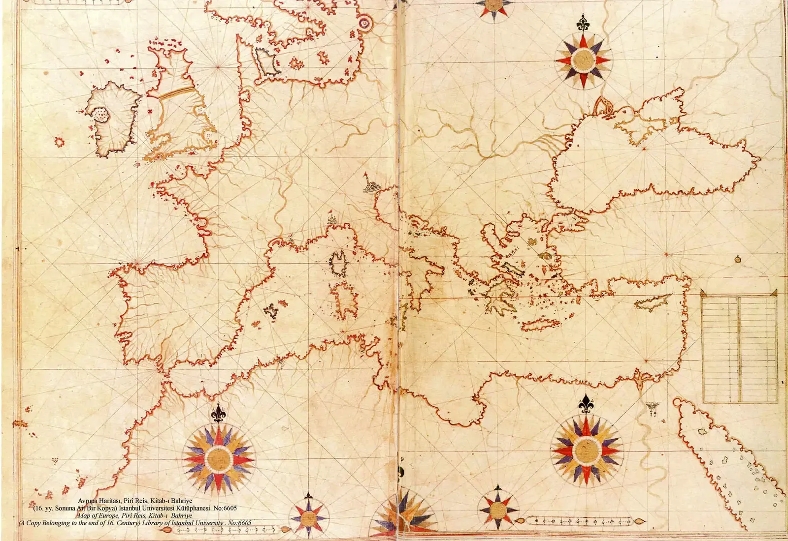 #4 - The Piri Reis Map's Ice-Free Antarctica Problem (Library of Istanbul University. No:6605, Public domain)