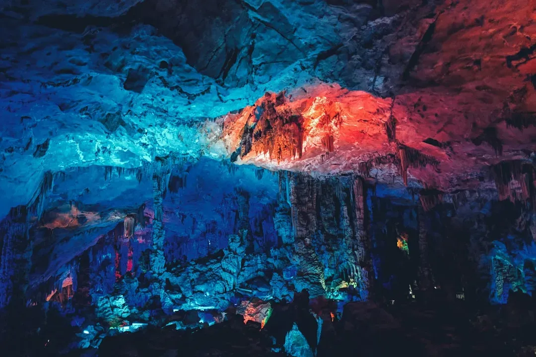 7. Reed Flute Cave, China – A Colorful Underground Art Gallery (Image Credits: Unsplash)
