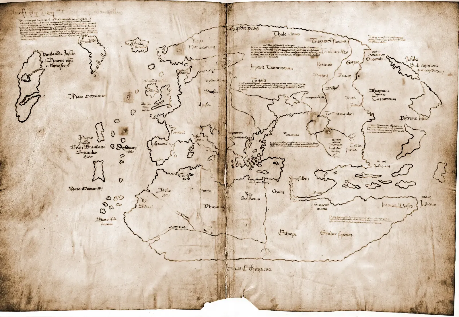 #9 – The Vinland Map That Refused to Stay Debunked (Then Kind Of Did) ("Vinland Map". Yale University Press, Beinecke Rare Book and Manuscript Library.
Via:"Scientists Determine Age of New World Map". July 29, 2002. Brookhaven National Laboratory. Archived from original., Public domain)