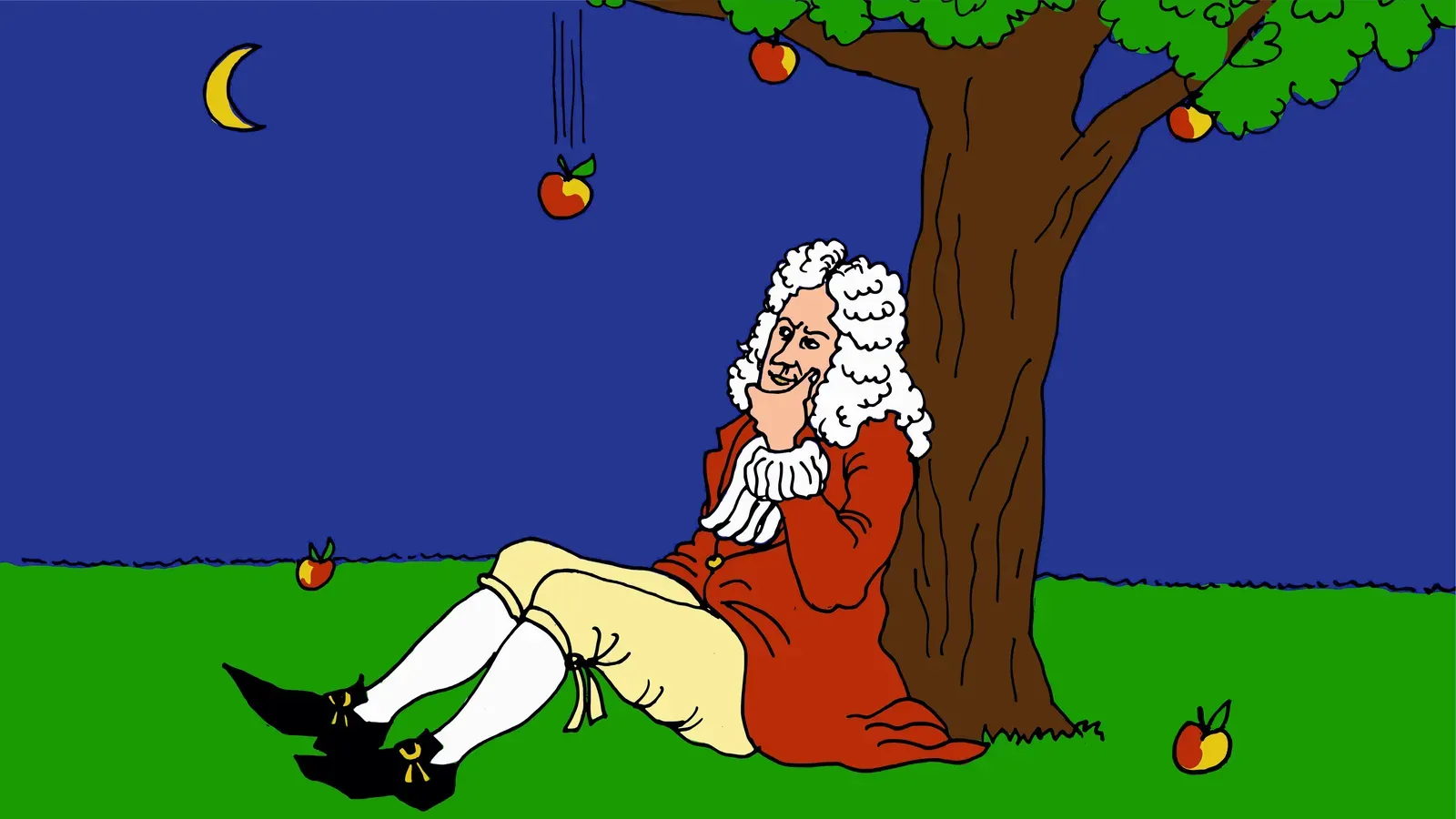 10. Newton Discovered Gravity When an Apple Fell on His Head (digital file personally handed over., CC BY-SA 4.0)