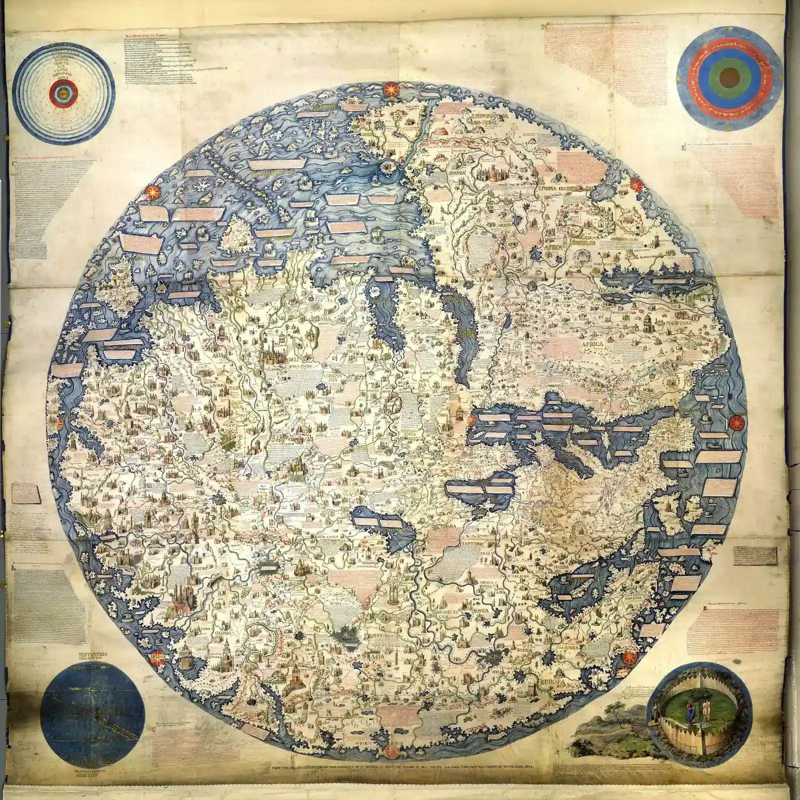 #7 - Fra Mauro's World Map (c. 1450): An Indian Ocean No European Had Sailed (By Fra Mauro (W. Fraser), Public domain)