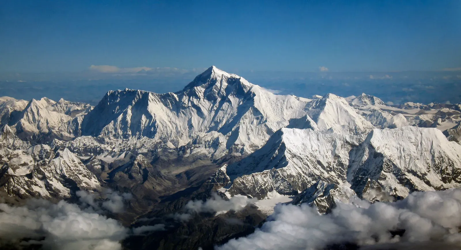 3. Mount Everest and the Himalayas: When Continents Collide (This file was derived from:  Mount Everest as seen from Drukair2.jpg:, CC BY-SA 2.0)