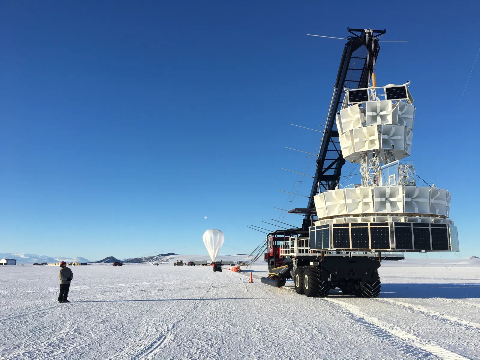 The ANITA Anomalous Events (Balloons on Ice: Launch # 2 takes flight in Antarctica, Public domain)