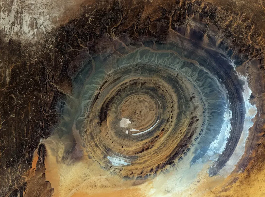 The Eye of the Sahara (Richat Structure), Mauritania (Image Credits: Unsplash)