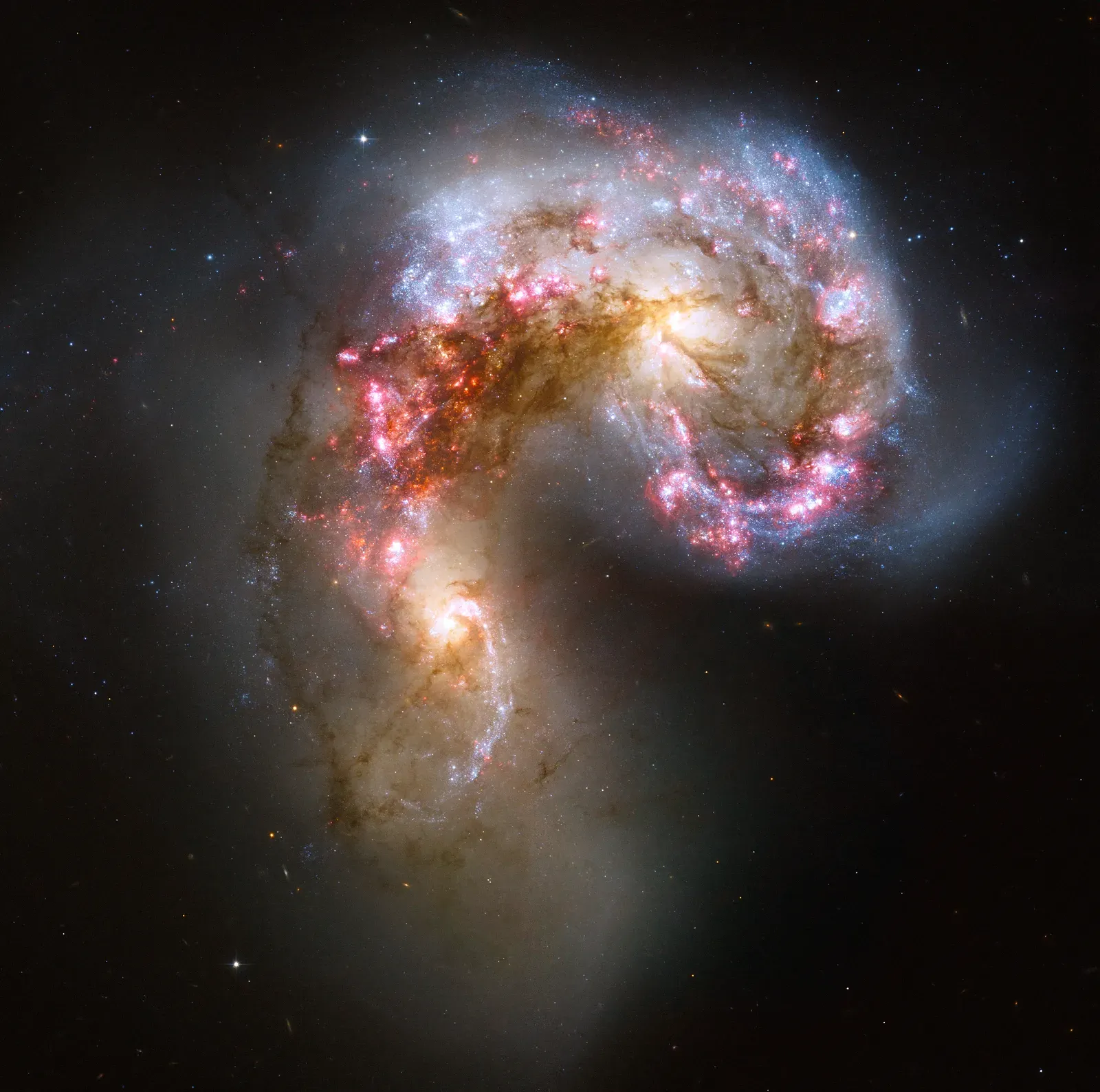 6. Gravity technically has infinite range (By NASA, ESA, and the Hubble Heritage Team (STScI/AURA)-ESA/Hubble Collaboration, Public domain)