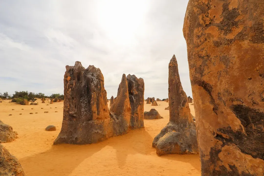 15. The Pinnacles Desert, Australia – Stone Spires Rising from Golden Sand (Image Credits: Unsplash)