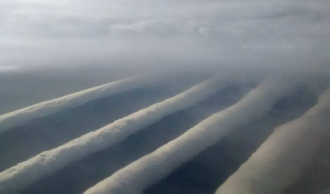 3. Morning Glory Clouds: Perfect Rolls in a Chaotic Sky (Image Credits: Wikimedia)