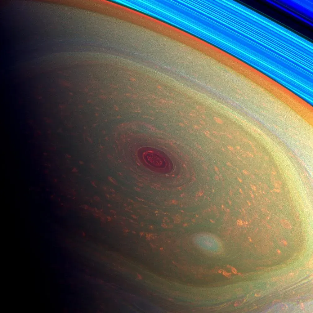 4. Saturn’s Hexagon: A Giant Storm That Shouldn’t Exist (Catalog page, Public domain)