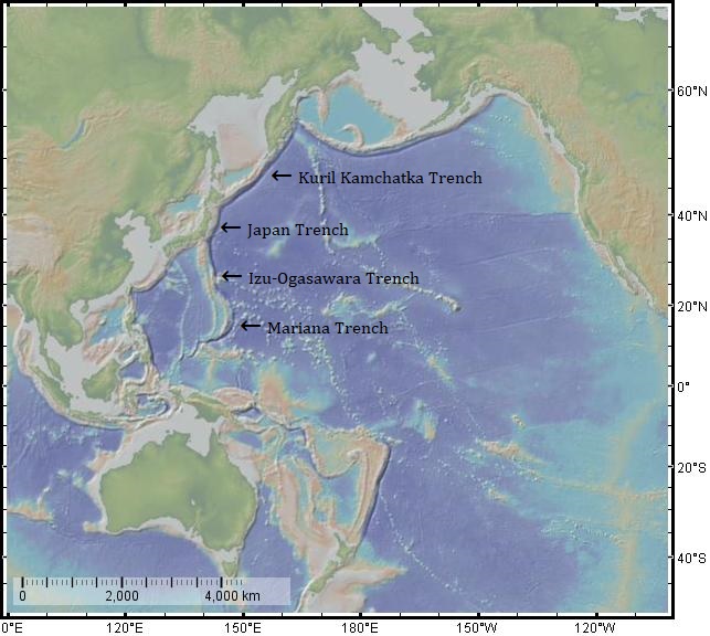 Japan Trench: The Ring of Fire's Deepest Point (Image Credits: Wikimedia)