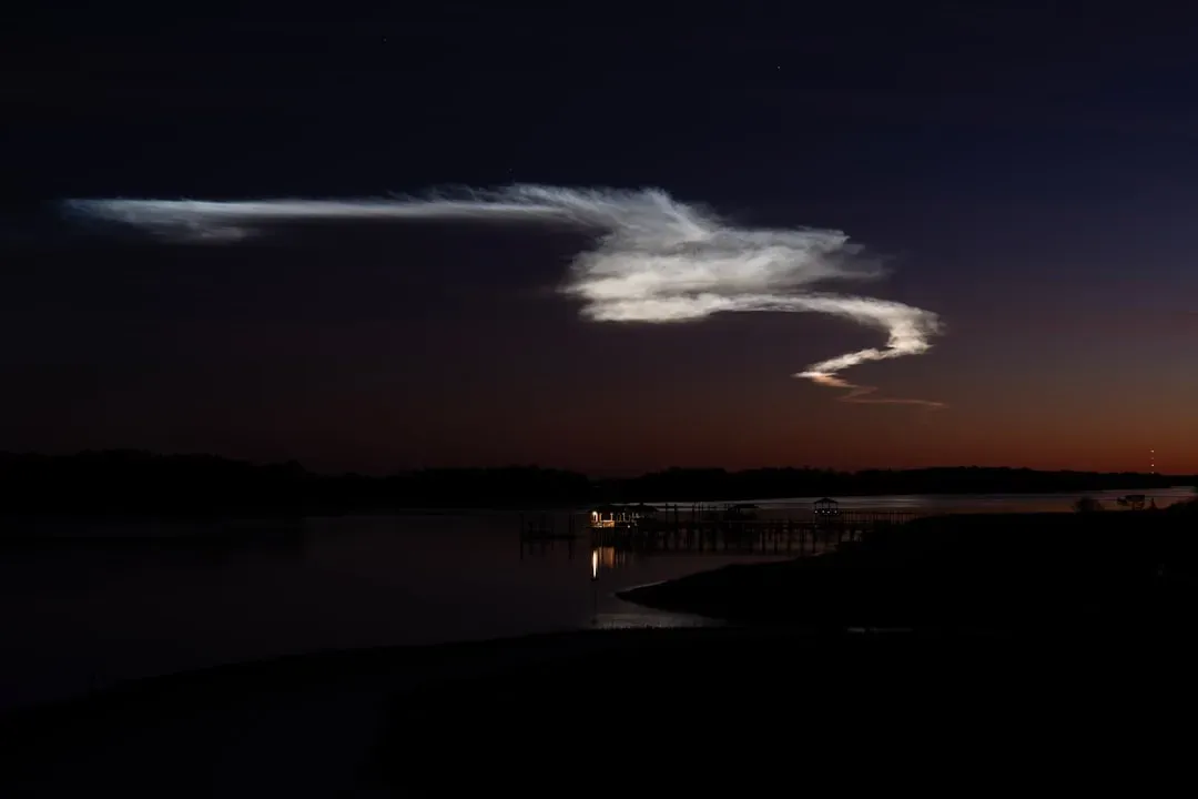 9. High-Altitude Luminous “UFO” Clouds from Rocket Launches (Image Credits: Unsplash)
