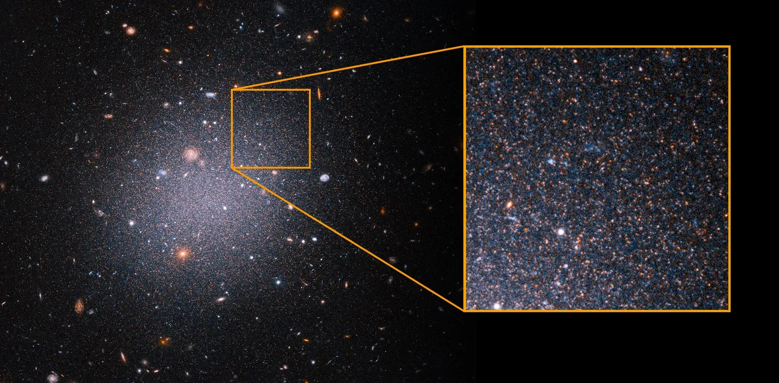 The Dark Galaxy with Almost No Dark Matter: NGC 1052-DF2 (Image Credits: Wikimedia)