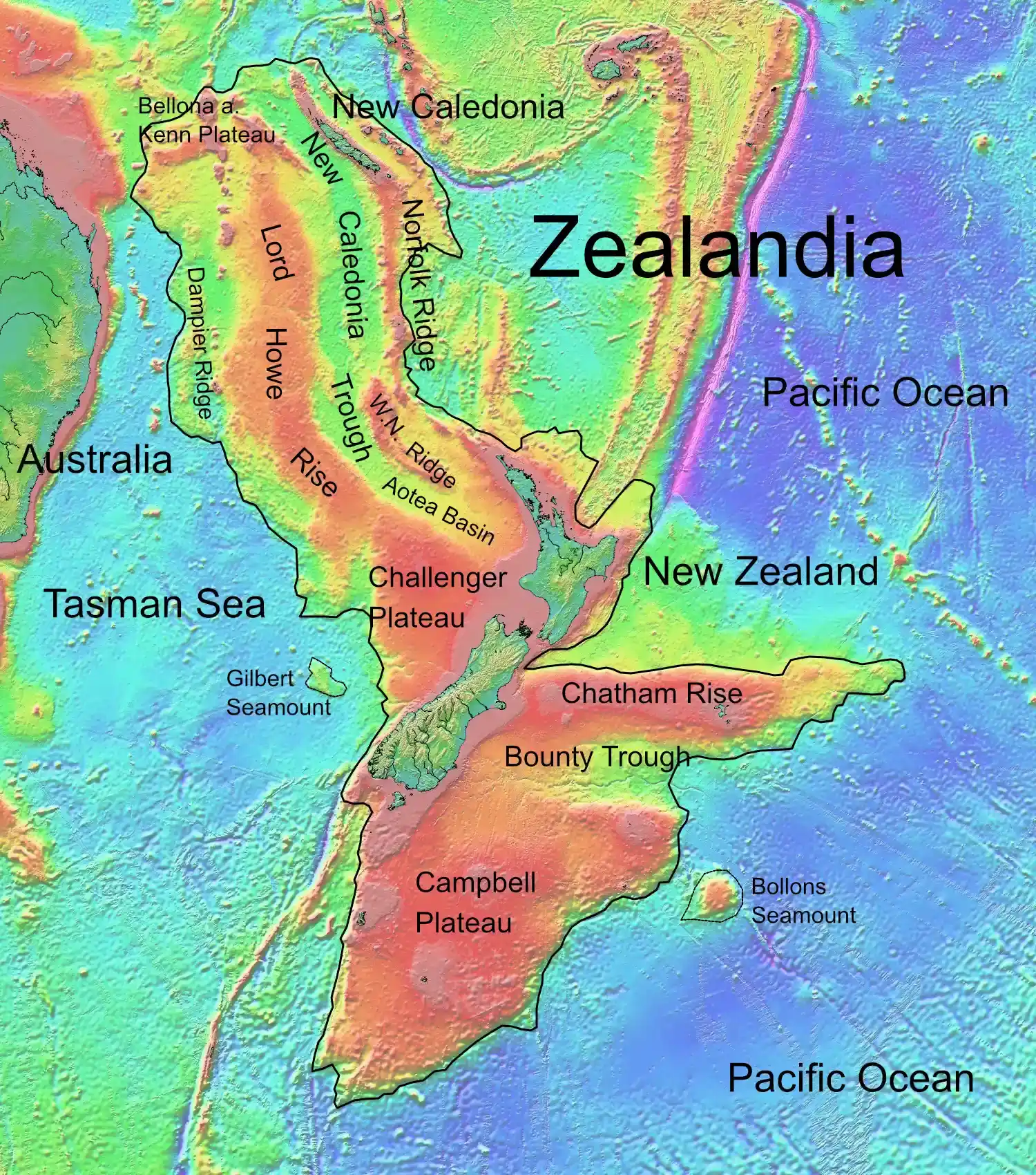 Why Zealandia Qualifies as a True Continent (Image Credits: Wikimedia)