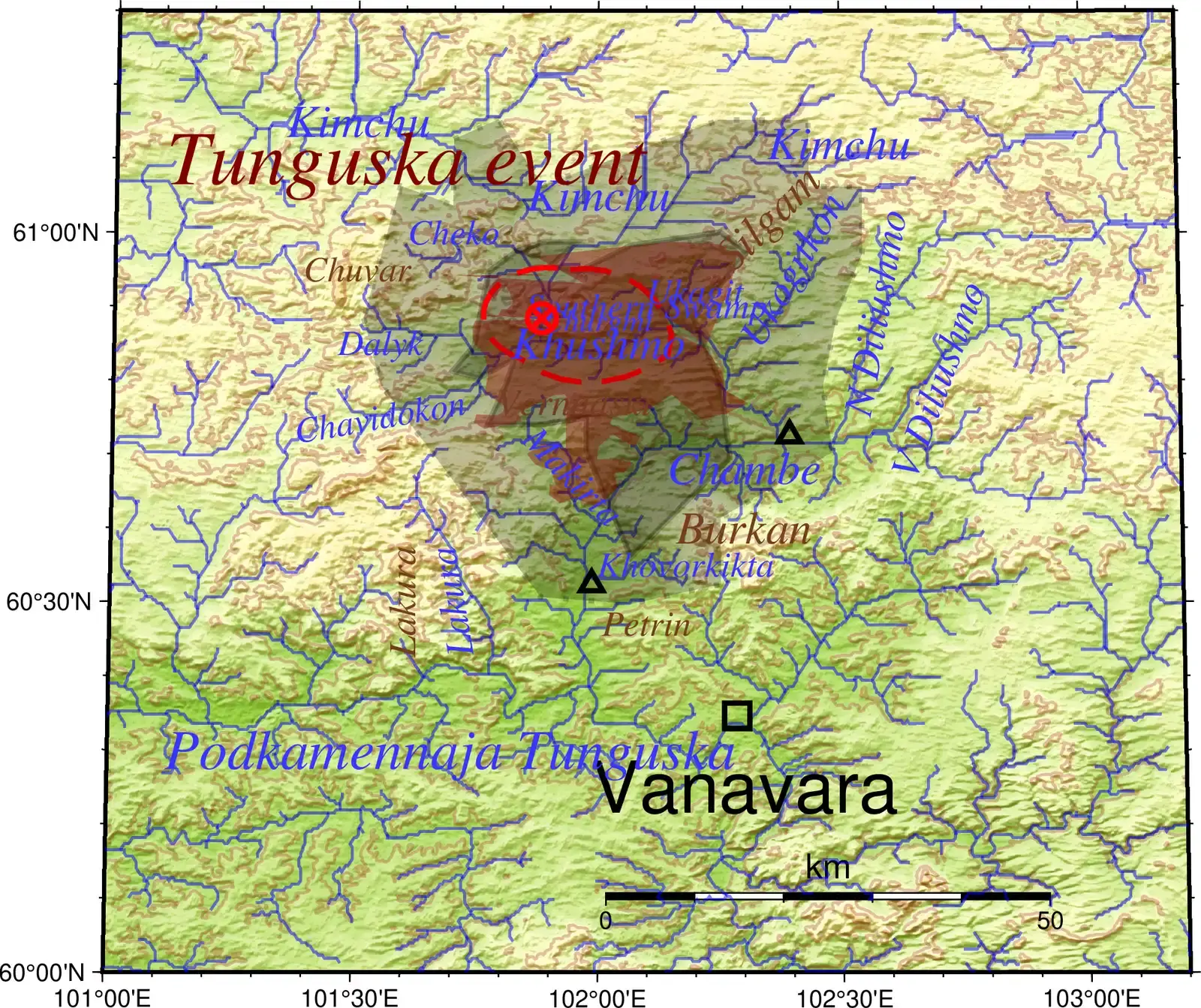 Tunguska Event: Airburst Over Siberia (By Merikanto, CC BY 4.0)