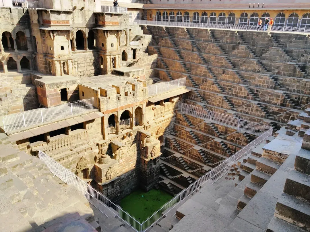9. The Chand Baori Stepwell: Going Down to Find Water (Image Credits: Unsplash)