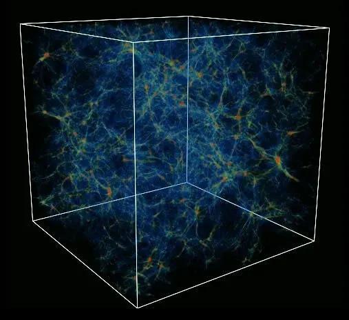 Dark Matter's Role in Building the Cosmic Web (The "cosmic web" predicted by numerical simulations of formation of structures in the universe, CC BY 4.0)