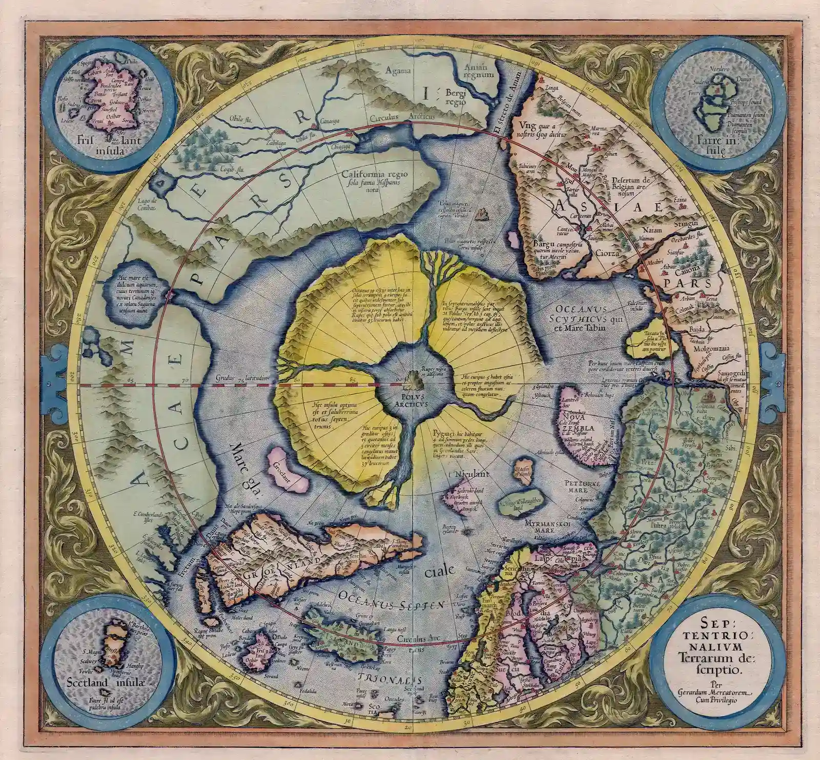 #11 - Gerard Mercator's Polar Charts and the Four-Island Arctic (Helmink Antique Maps, Public domain)