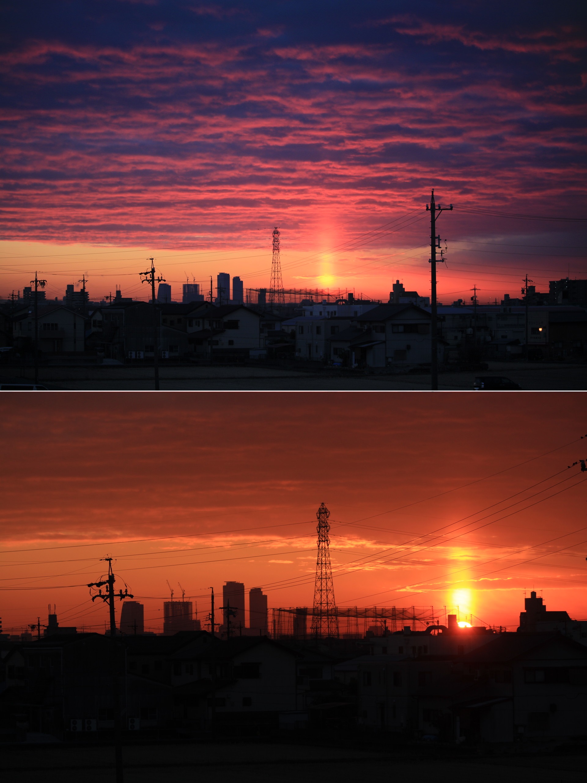 Sun Pillars: Mirrors in the Evening Air (Image Credits: Wikimedia)