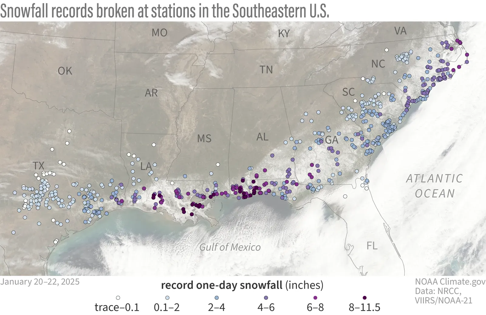1. A full‑on blizzard on the Gulf Coast (By National Oceanic and Atmospheric Administration / Climate.gov, Public domain)