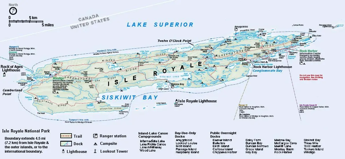 The Role Of Cold, Chemistry, And No-Slip Currents (self-made derived work from map made by U.S. National Park Service.Reference page: accessed as "view map" on NPS webpage: http://www.nps.gov/isro/siteindex.htm (updated)., Public domain)