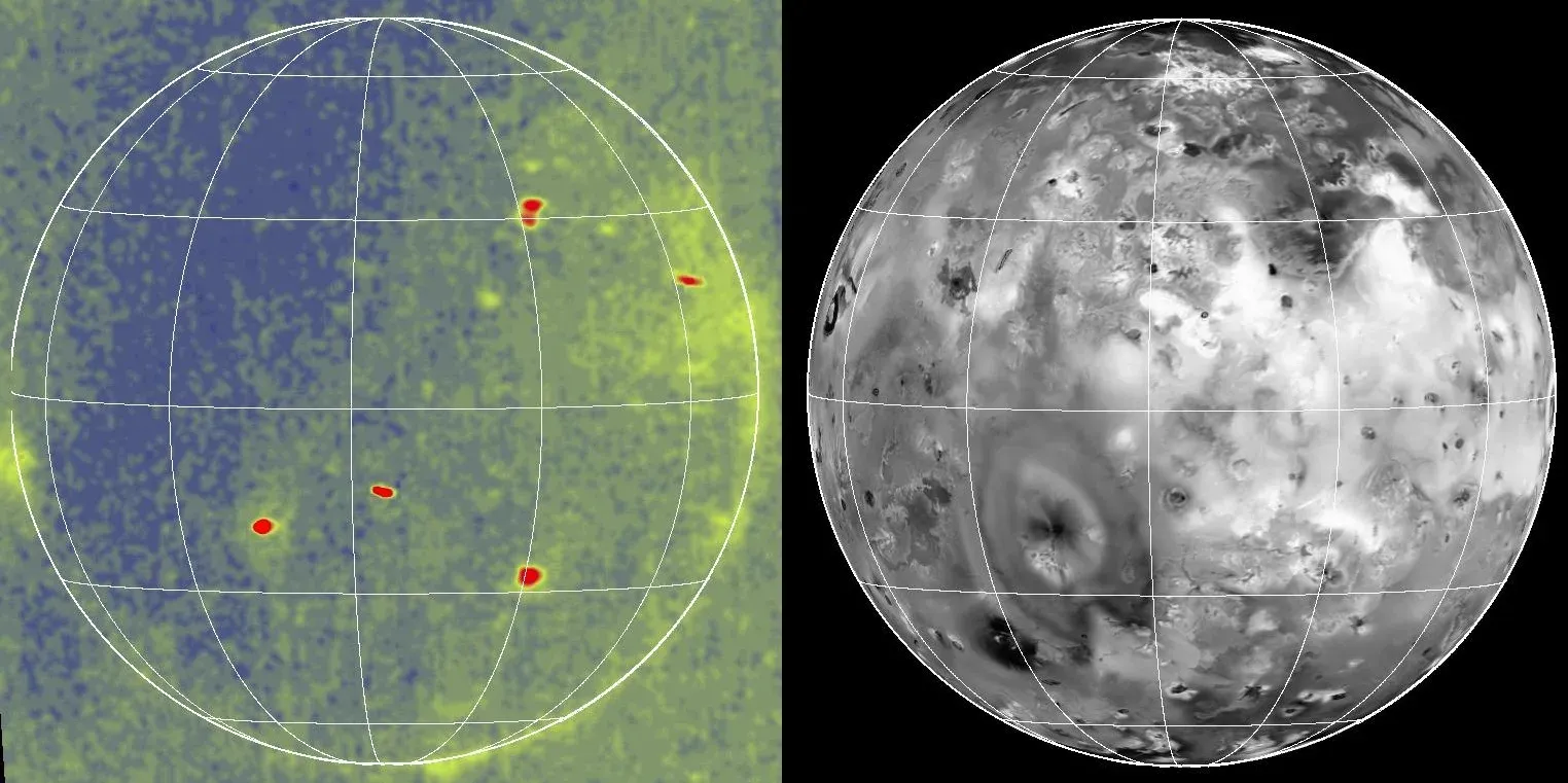 Io's Misplaced Volcanoes (Image Credits: Wikimedia)