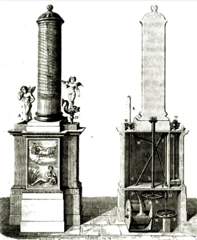 #3 - Ctesibius' Rack-and-Pinion Water Clock (Image Credits:  water Clock: François Arago, Public domain, via Wikimedia Commons)