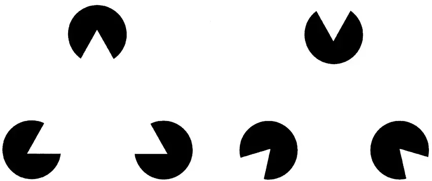 The Kanizsa Triangle: Seeing Shapes That Aren’t There (Image Credits: Wikimedia)