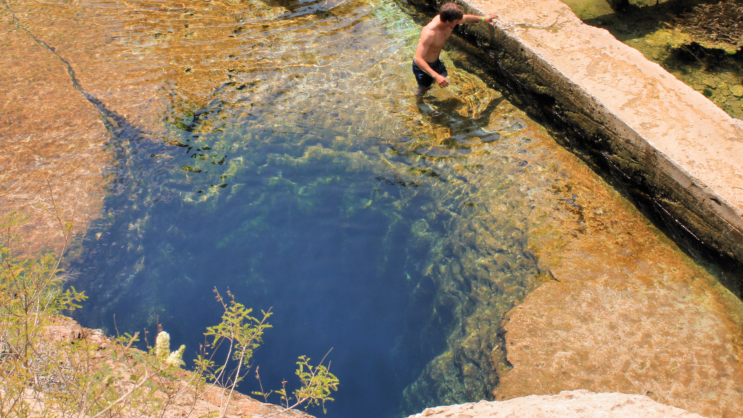 Jacob’s Well, Texas: An Artesian Pulse That Stops and Starts (Image Credits: Wikimedia)