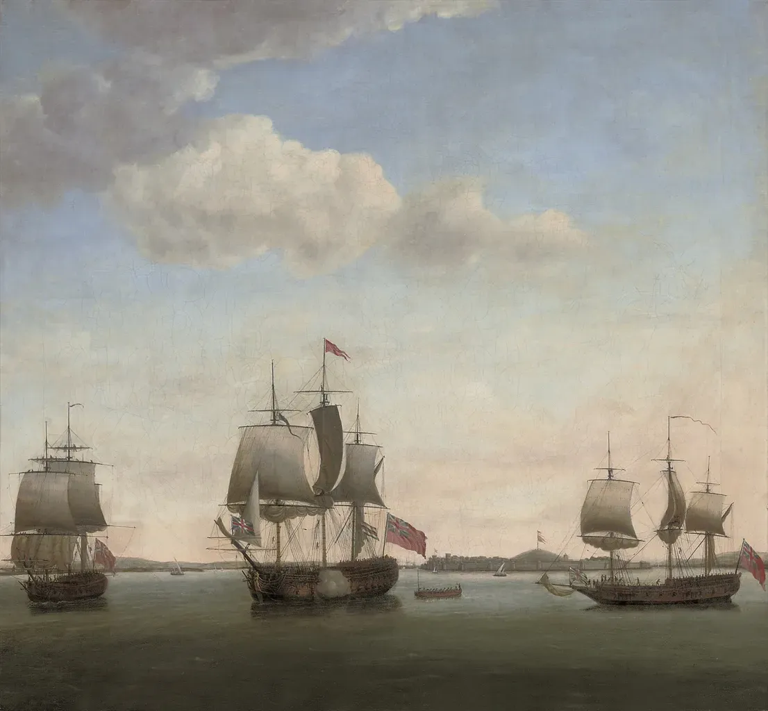 #5 - The 18th-Century Caribbean Sloop Manifest Listing "Frozen Fish" (By Francis Holman, Public domain)