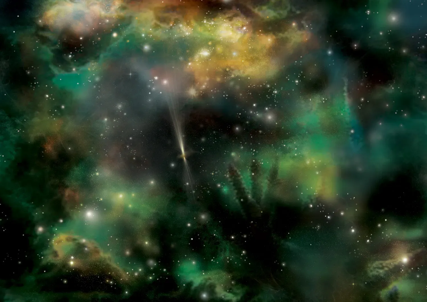 #9 – An Exact Number for Dark Energy's Behavior (Dark Gamma Ray Burst Illustration, CC BY 2.0)