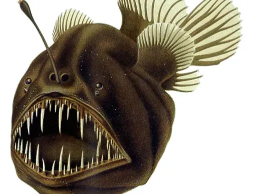 2. Anglerfish: The Deep-Sea Horror Lamp (Image Credits: Wikimedia)
