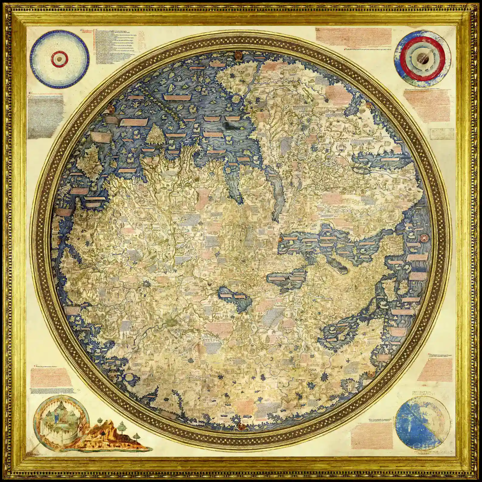 #11 The Fra Mauro Map: Medieval Curiosity About the Indian Ocean ("The Fra Mauro map" under https://bibliotecanazionalemarciana.cultura.gov.it/sites/default/files/mappa-mondo-framauro.html?width=1920&iframe=true, Public domain)