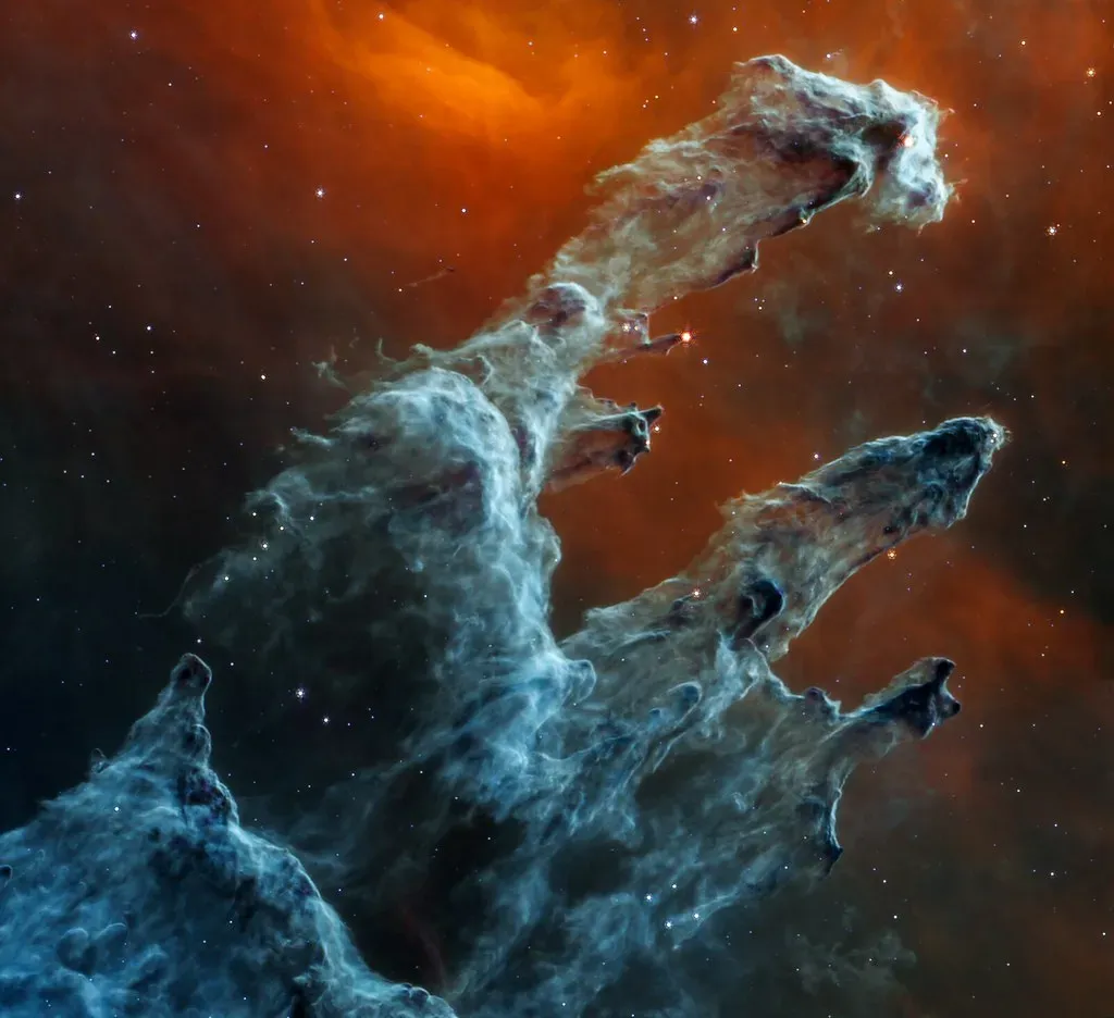 5. Capturing the Pillars of Creation and the Birth of Stars (James Webb Space Telescope, Flickr, CC BY 2.0)