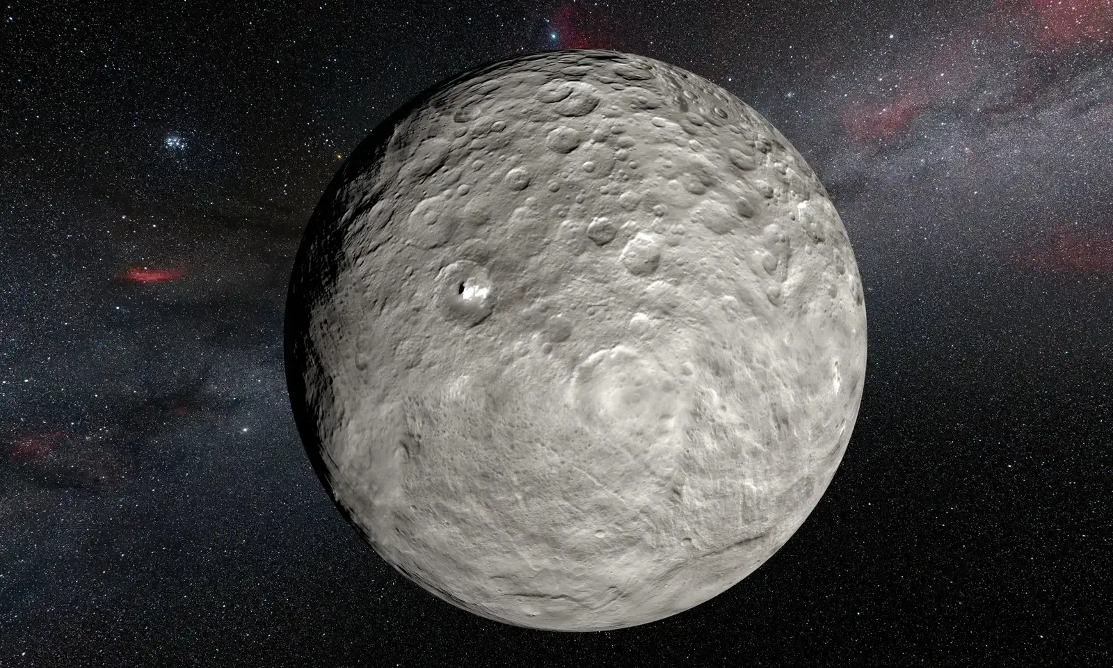 Mysterious Bright Spots on Ceres (Image Credits: Wikimedia)