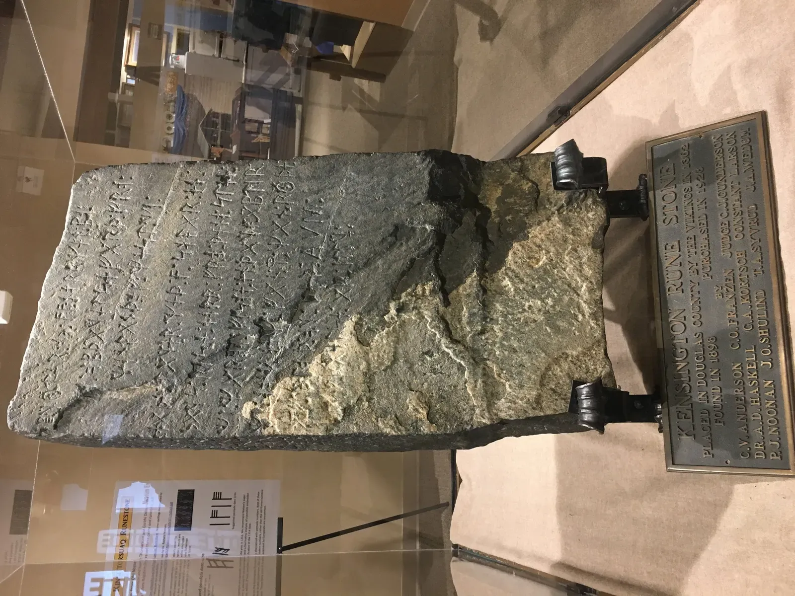 2. The Kensington Runestone: Vikings Deep in Minnesota? (By Mauricio Valle, CC BY-SA 4.0)