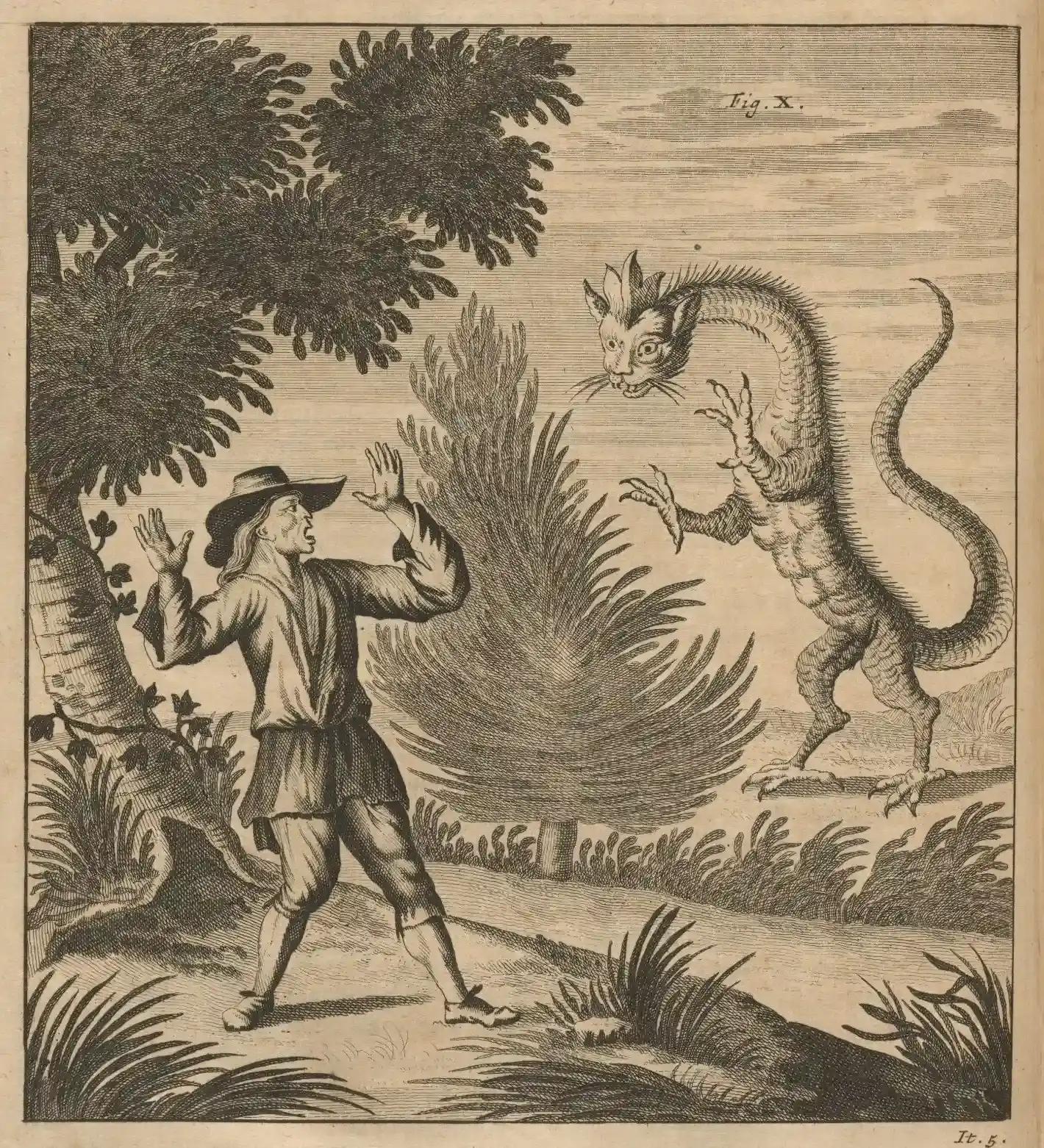 #9 The “Tatzelwurm” Reports from the Alps (Houghton Library, Public domain)