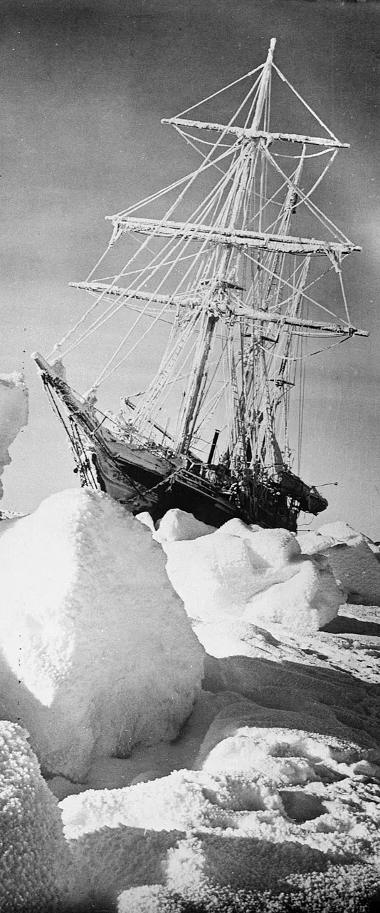 #3 - The Heroic Ship Locked in the Ice (By James Francis Hurley, Public domain)