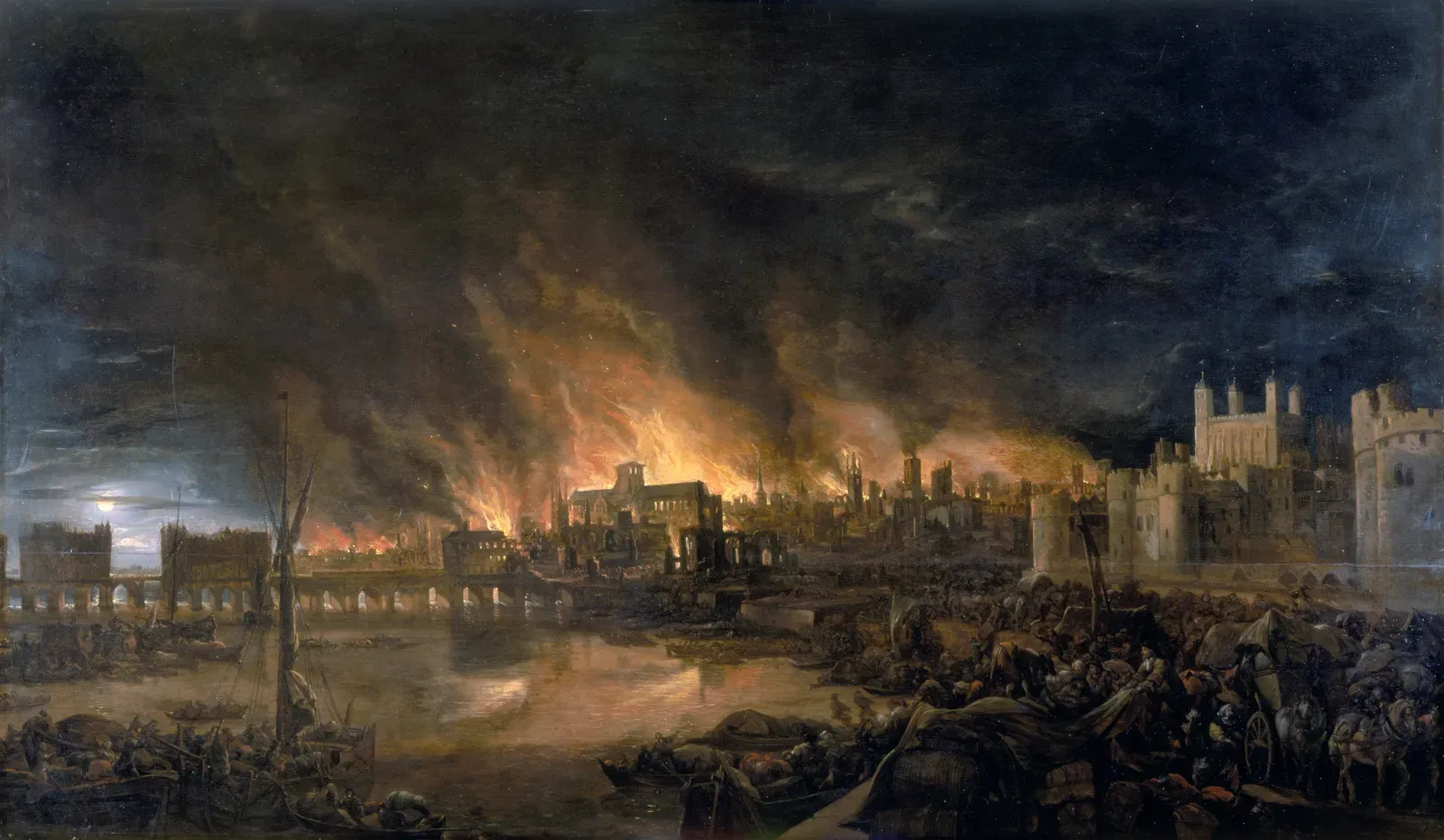 #3 - The Great Fire of London Only Killed a Handful of People (By Unknown artistUnknown artist, Public domain)
