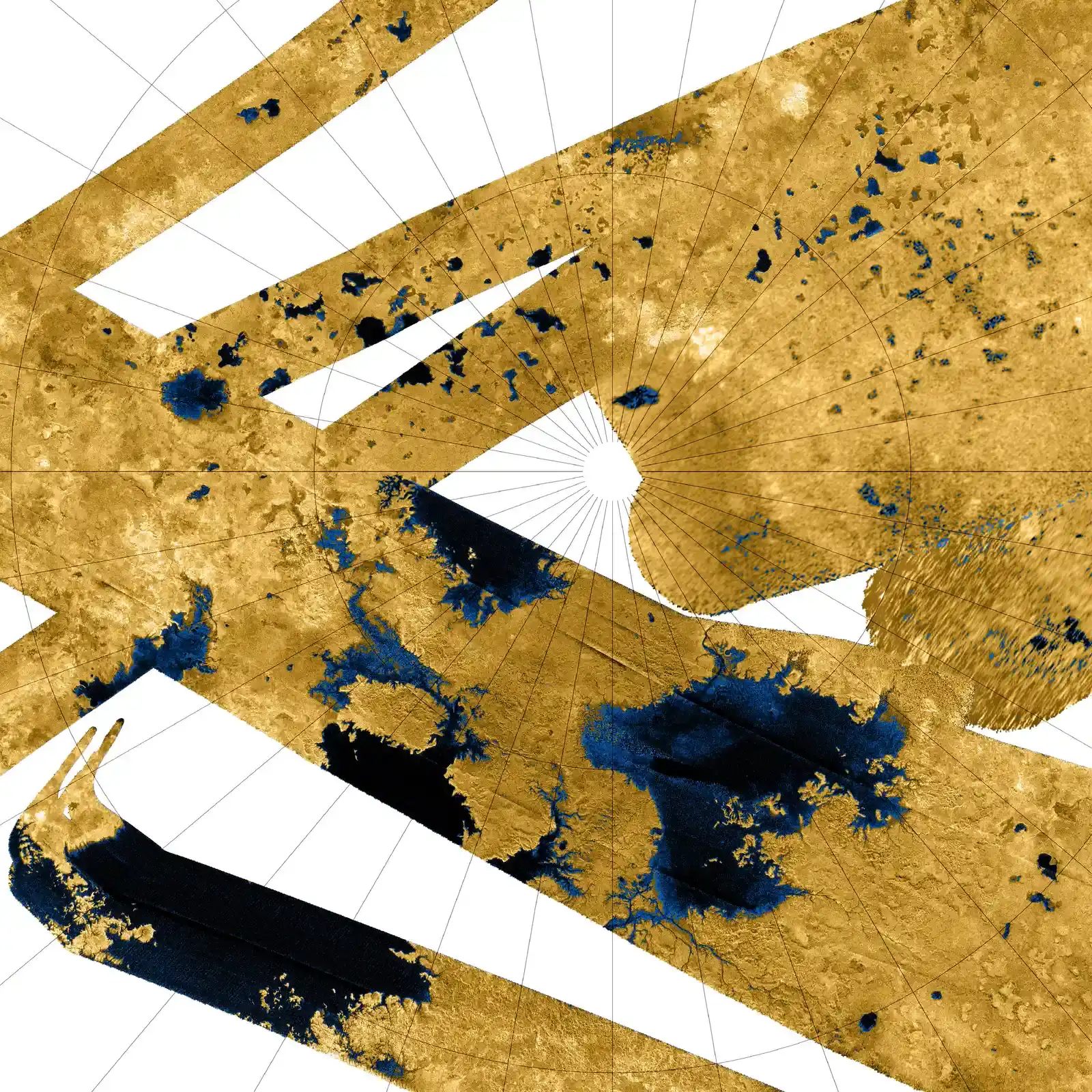 7. One of Saturn’s Moons Has Seas of Liquid Methane (By NASA / JPL-Caltech / USGS, Public domain)