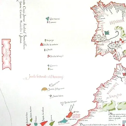 26. Antillia and the Islands of the Seven Cities (Original sea chart, Public domain)