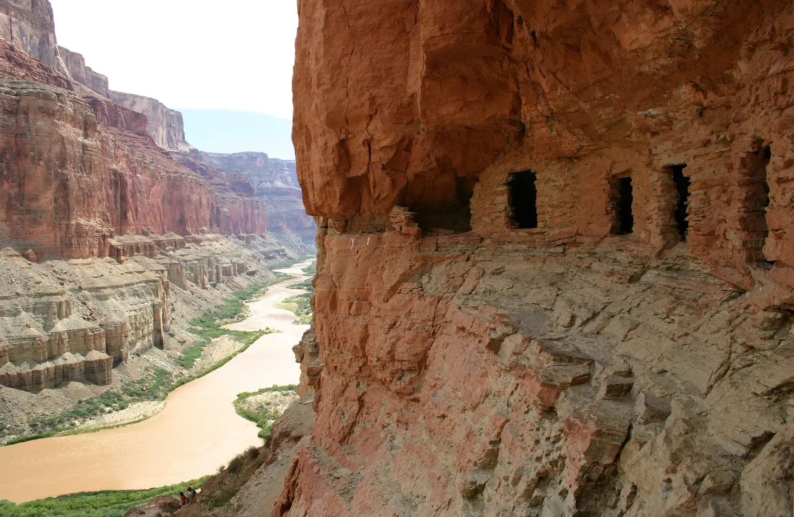The First Footprints: Paleo-Indians Who Called the Canyon Home (Grand Canyon National Park: Colorado River Nankoweap Granaries 3516, Public domain)