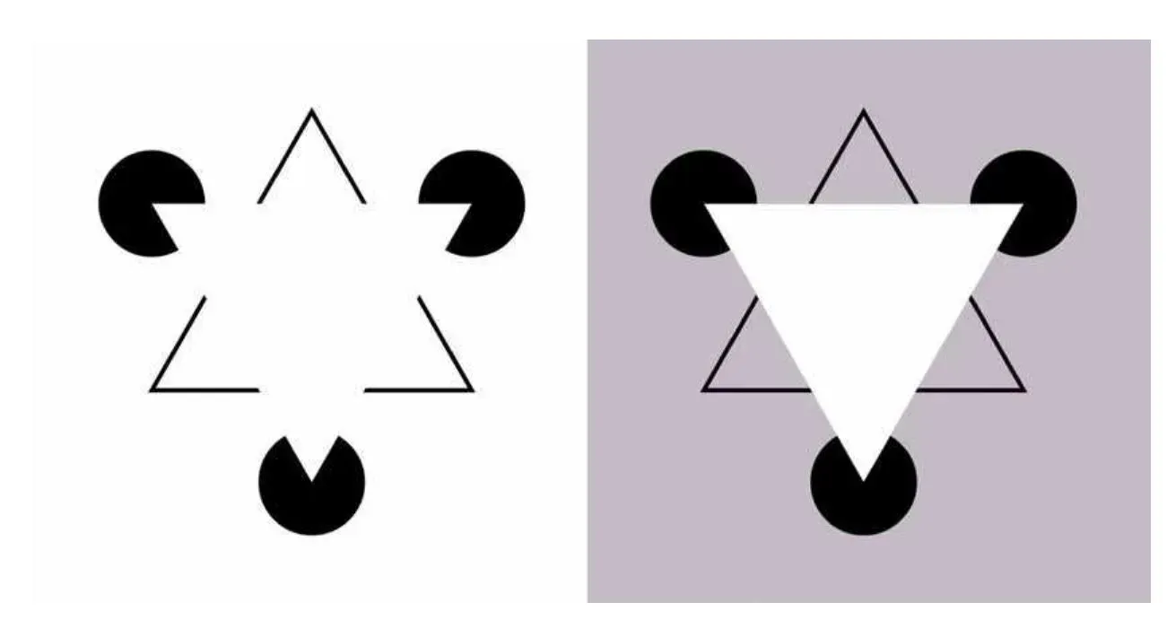 The Kanizsa Triangle: Seeing Edges That Don’t Exist (Image Credits: Wikimedia)