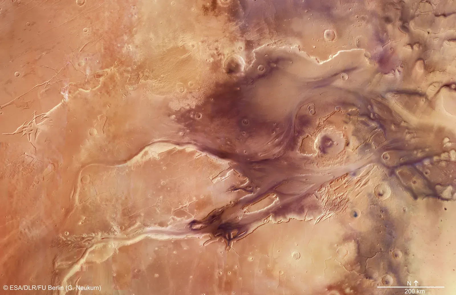 Mars’ Kasei Valles as an Extraterrestrial Comparison (Kasei Valles mosaic, CC BY-SA 3.0 igo)