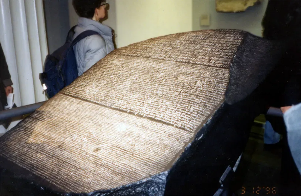 1. The Rosetta Stone and the Birth of Scientific Decipherment (Rosetta Stone, British Museum, CC BY-SA 2.0)