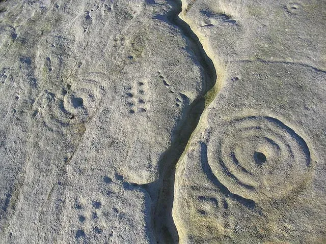 7. Prehistoric Rock Art with “Disc” Motifs, Western Europe (Broadly c. 4000–1500 BCE) (From geograph.org.uk, CC BY-SA 2.0)